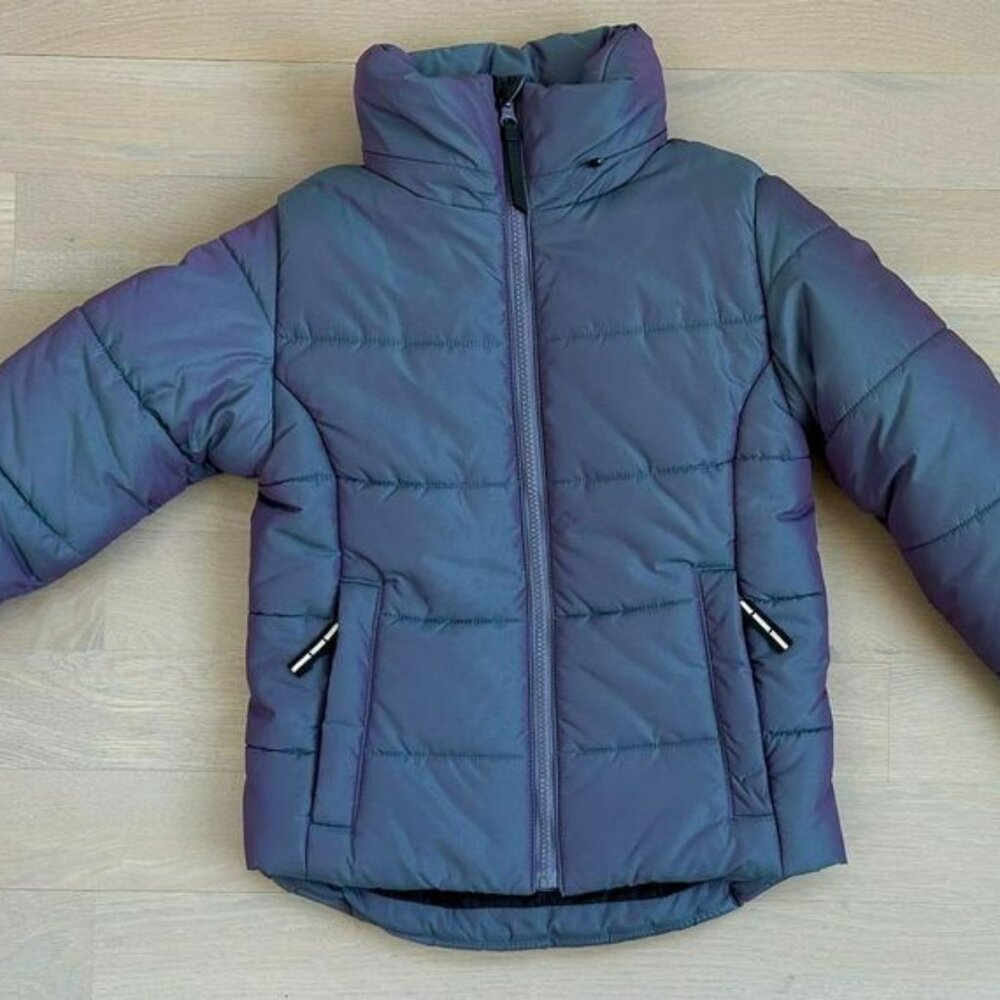 NWT Brand New All In Motion Girls Puffer Jacket Iridescent Purple 6
